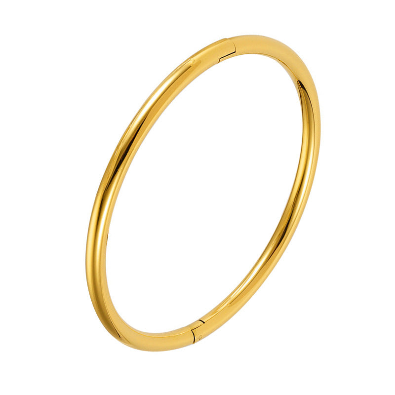 Basic Round Hinged Bangle Bracelet