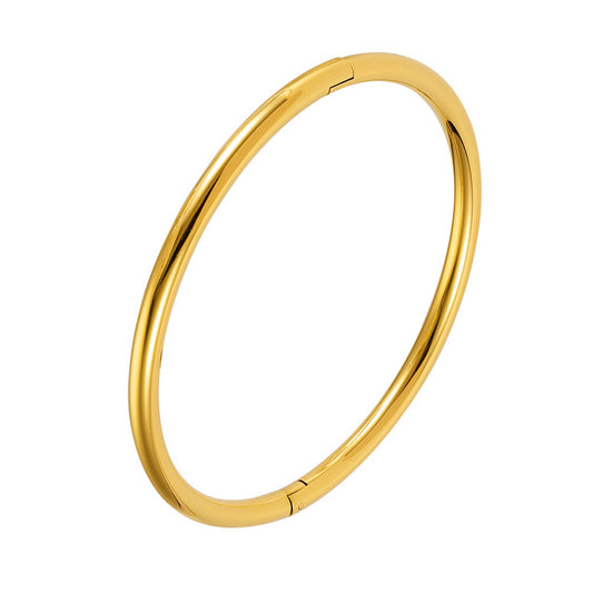 Basic Round Hinged Bangle Bracelet