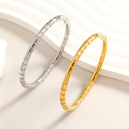 Cylinder Hinged Bangle Bracelet