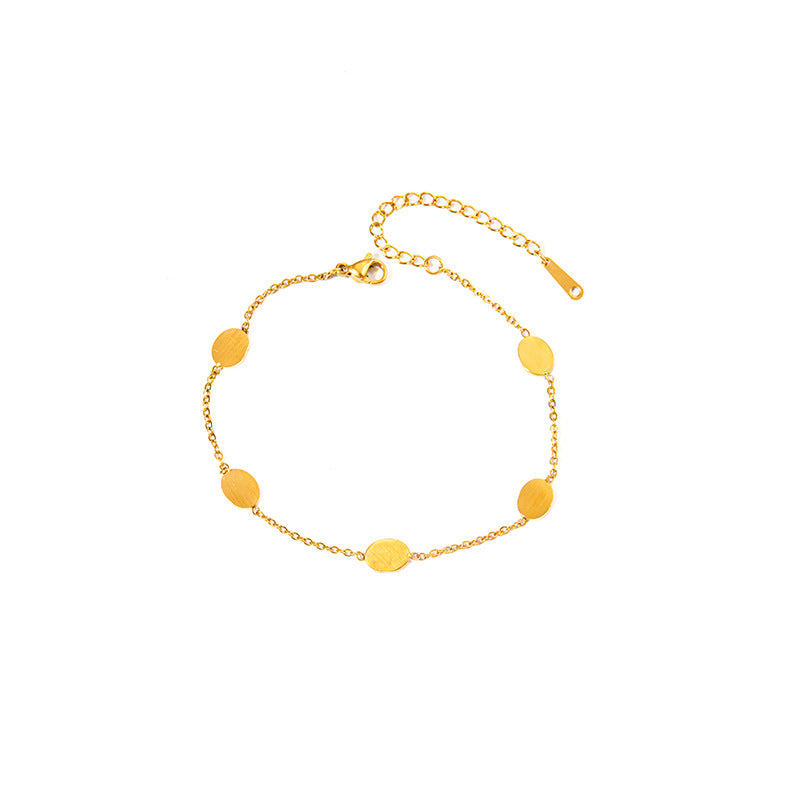 Oval Disc Station Bracelet