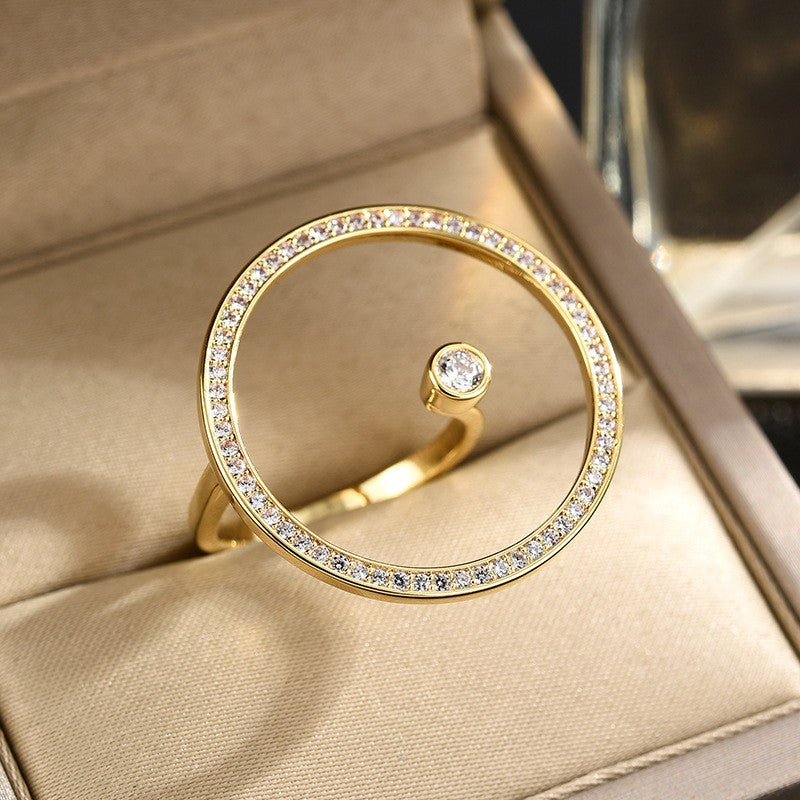 Sapphire Circle Open Ring