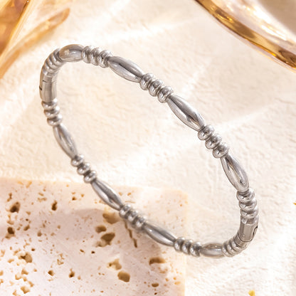 Waterdrop Hinged Bangle Bracelet