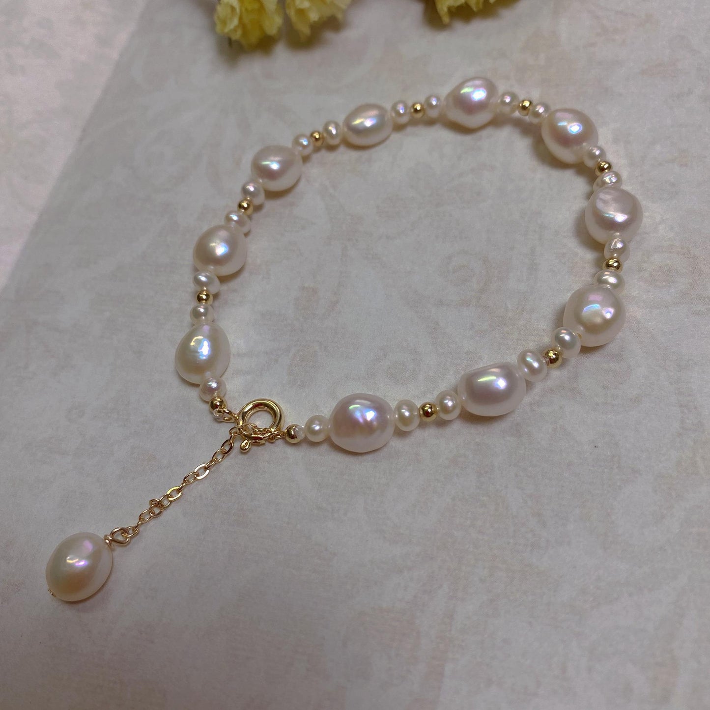 Classic Baroque Freshwater Pearl Ball Bracelet