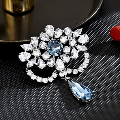 Retro Crystal Raindrop Darling Brooch