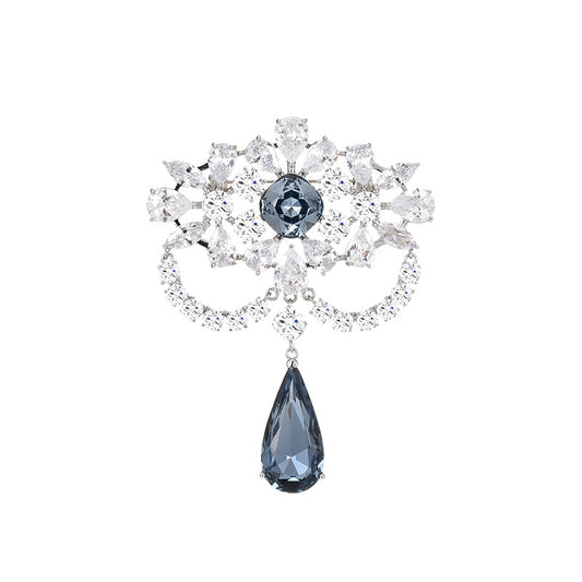 Retro Crystal Raindrop Darling Brooch