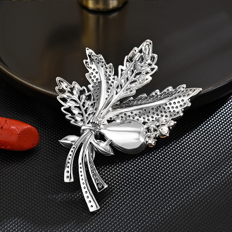 Coconut Tree Flower Zircon Brooch