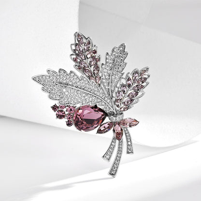 Coconut Tree Flower Zircon Brooch