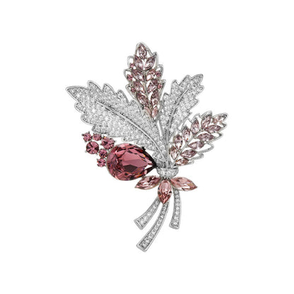 Coconut Tree Flower Zircon Brooch