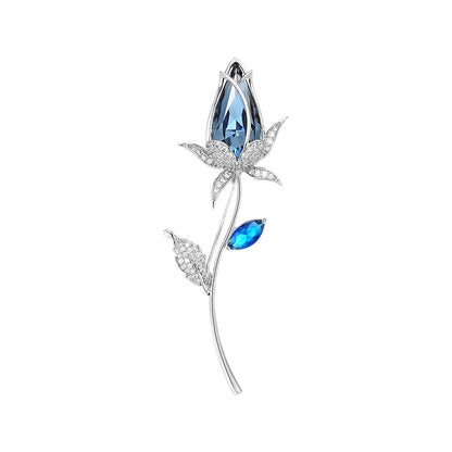 Tulip Crystal Brooch