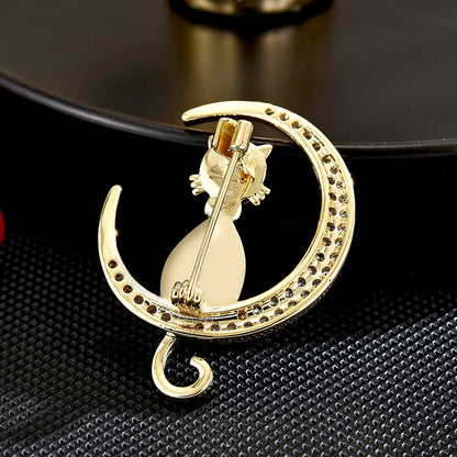 Moonlight Elf Kitty Shape Brooch