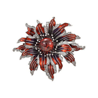 Fashionable Enamel Flower Brooch