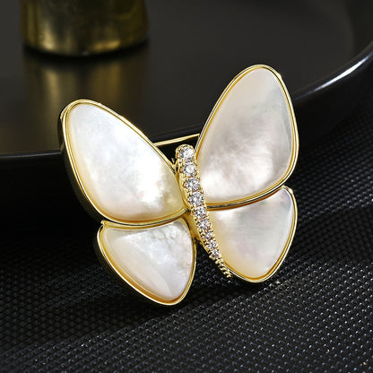 Simple Breaking Cocoon Butterfly Brooch