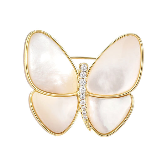 Simple Breaking Cocoon Butterfly Brooch