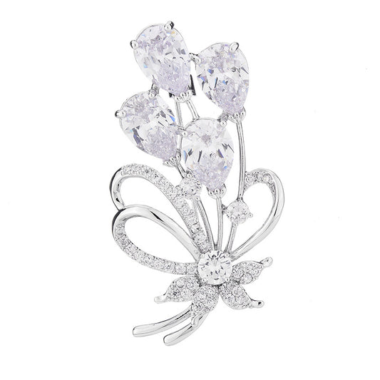 Zircon Bouquet Brooch