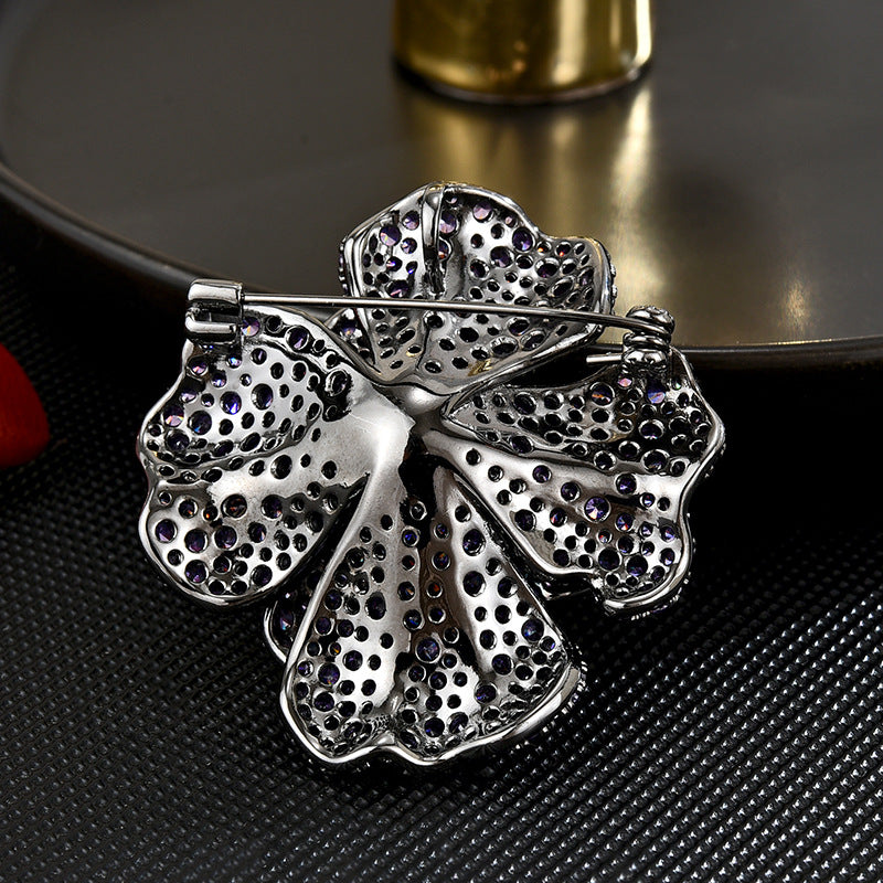 Classic Peony Flower Brooch