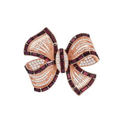 Purple Zircon Bow Brooch