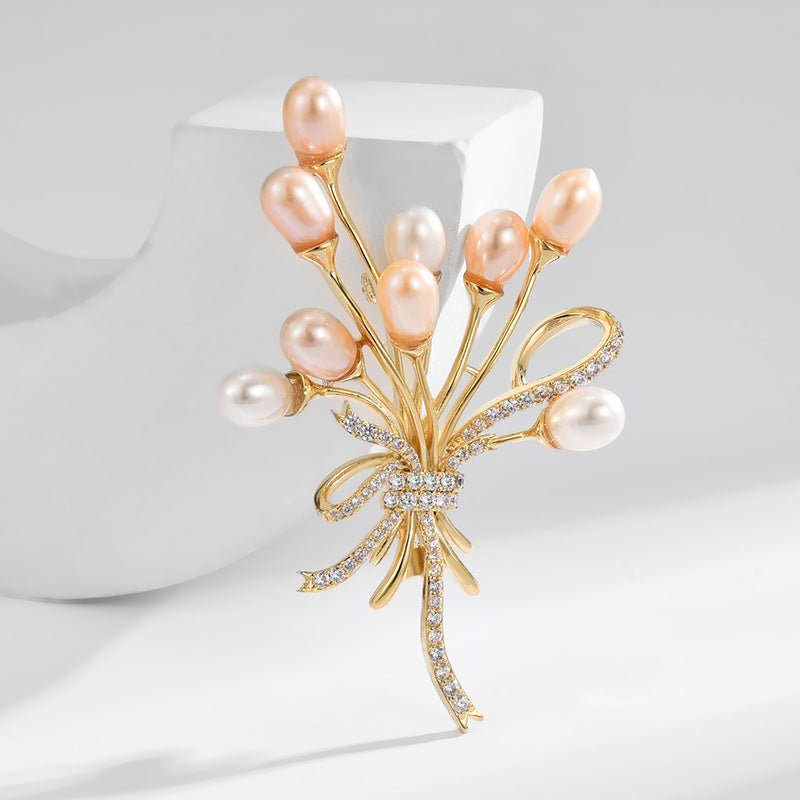 Freshwater Pearl Balloon Brooch