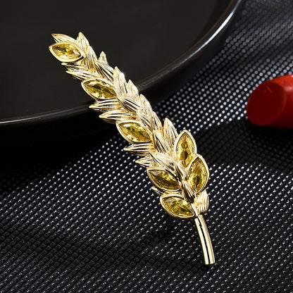 Pastoral Harvest Rice Brooch