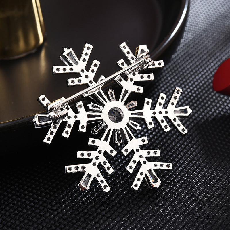 Zircon Snowflake Brooch