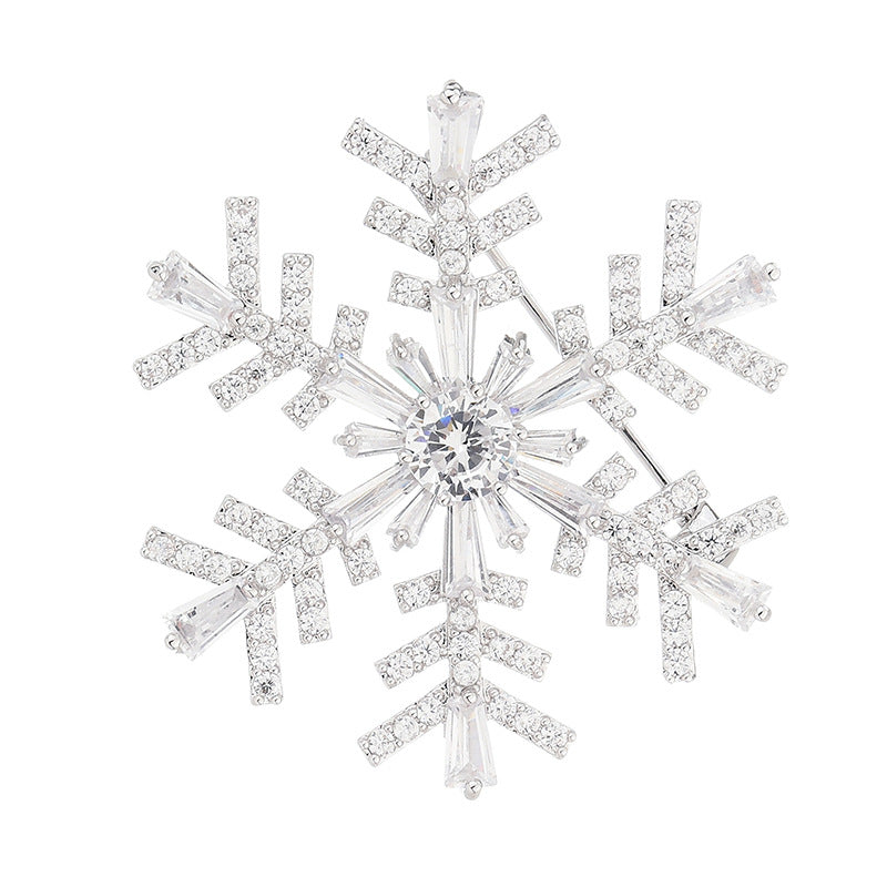 Zircon Snowflake Brooch