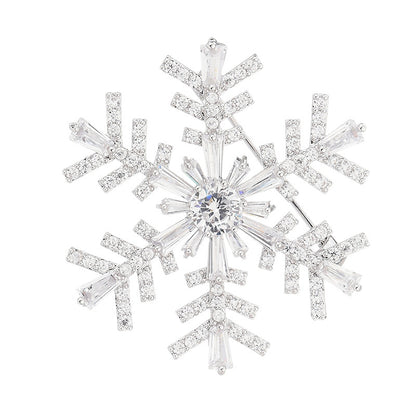 Zircon Snowflake Brooch