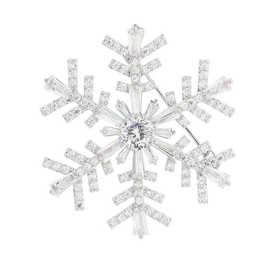 Zircon Snowflake Brooch