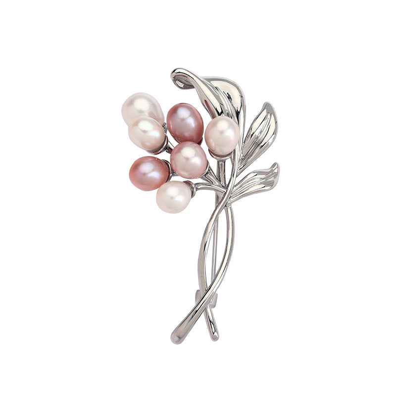 Freshwater Pearl Colorful Bouquet Brooch