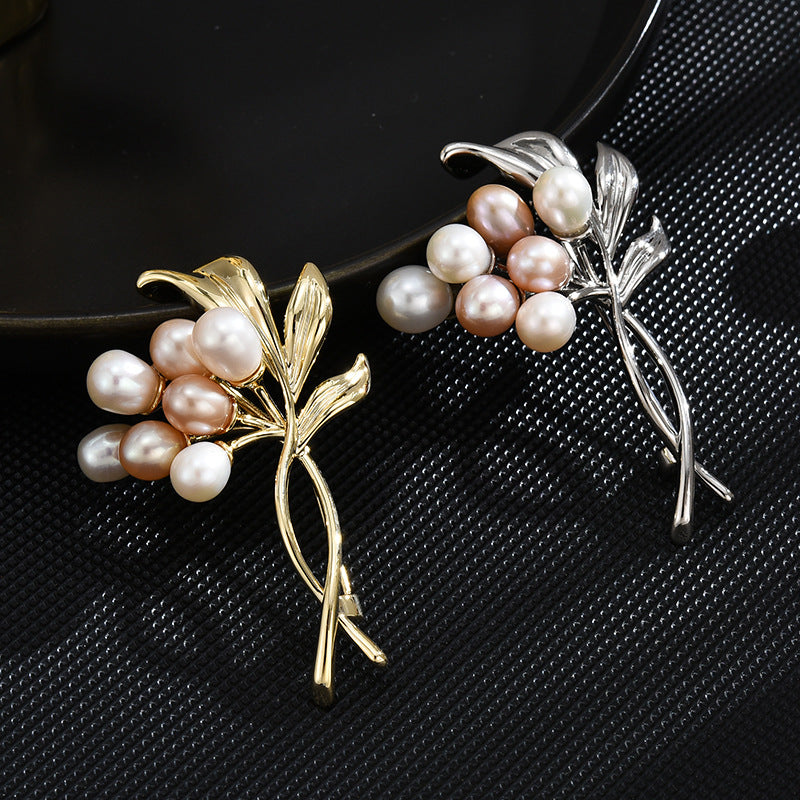 Freshwater Pearl Colorful Bouquet Brooch