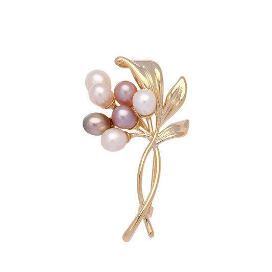 Freshwater Pearl Colorful Bouquet Brooch