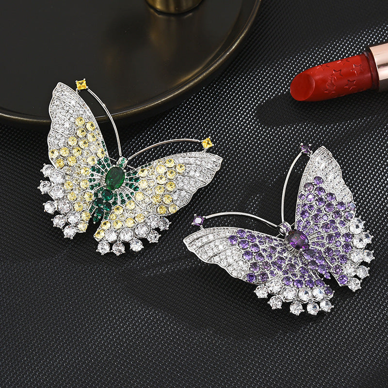 Butterfly Full Zircon Brooch