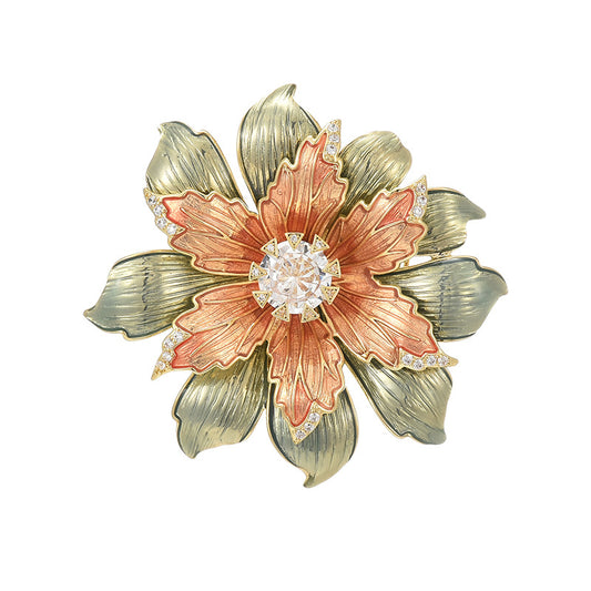 Fashion Enamel Flower Brooch