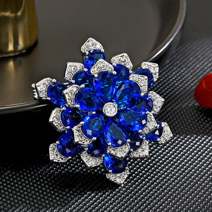 Crystal Snowflake Brooch