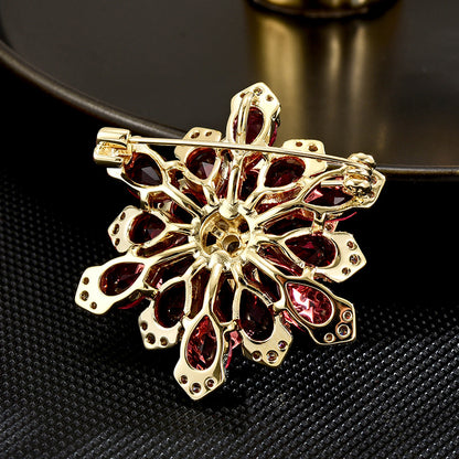 Crystal Snowflake Brooch