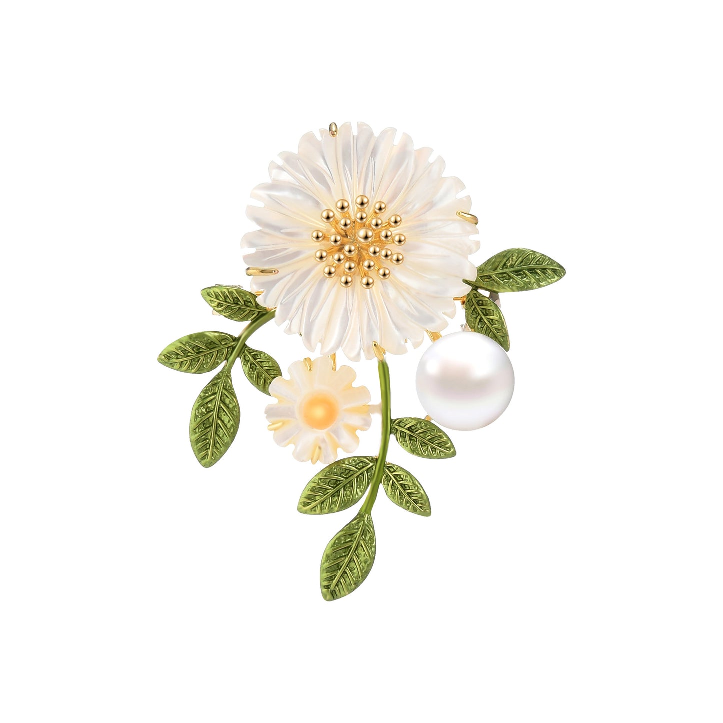 Daisy Mother-of-pearl Brooch