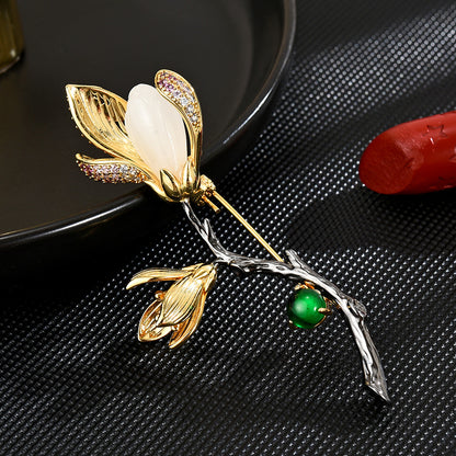 Classic Magnolia Brooch