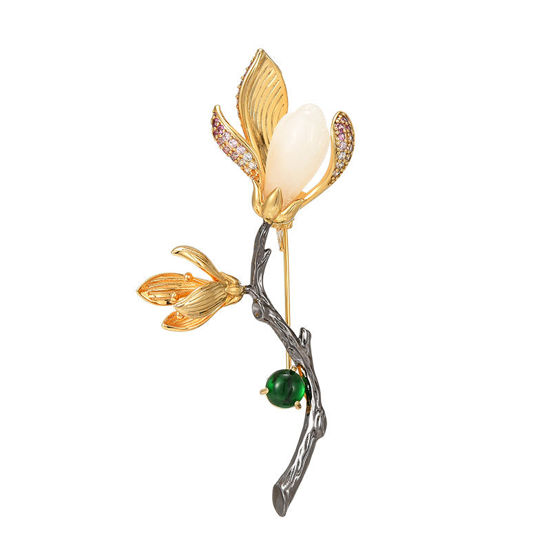 Classic Magnolia Brooch