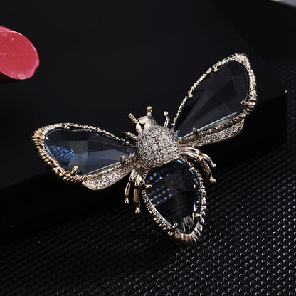 Zircon Crystal Bee Brooch