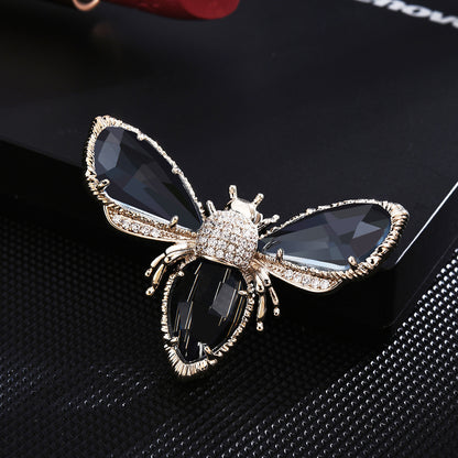 Zircon Crystal Bee Brooch