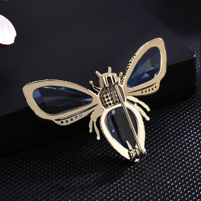 Zircon Crystal Bee Brooch