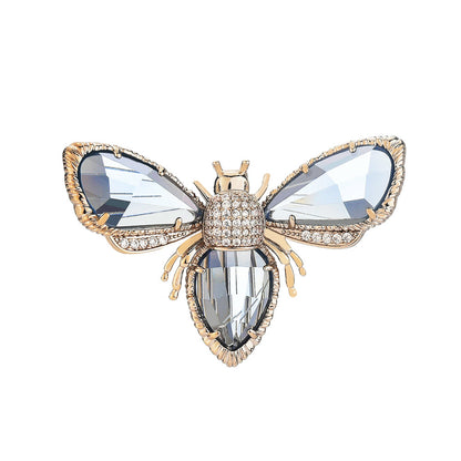 Zircon Crystal Bee Brooch