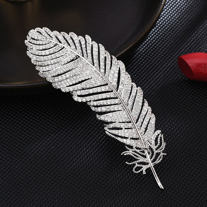 Sapphire Feather Brooch