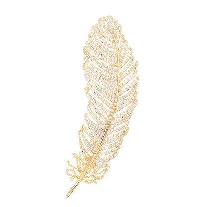 Sapphire Feather Brooch