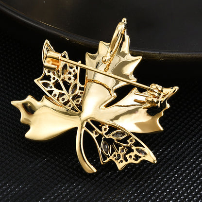 Retro Maple Leaf Brooch