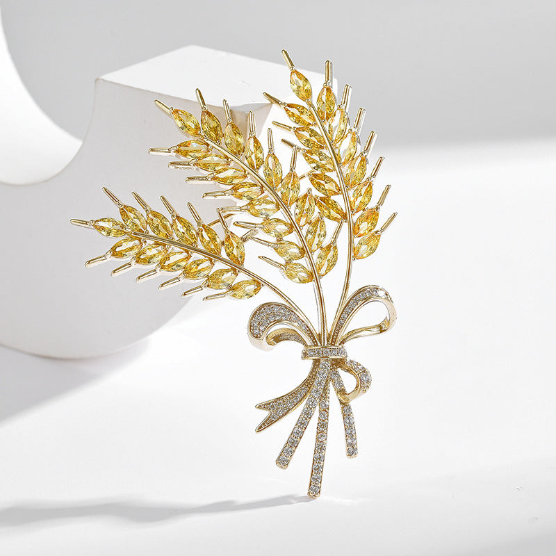 Harvest Ear of Wheat Brooch