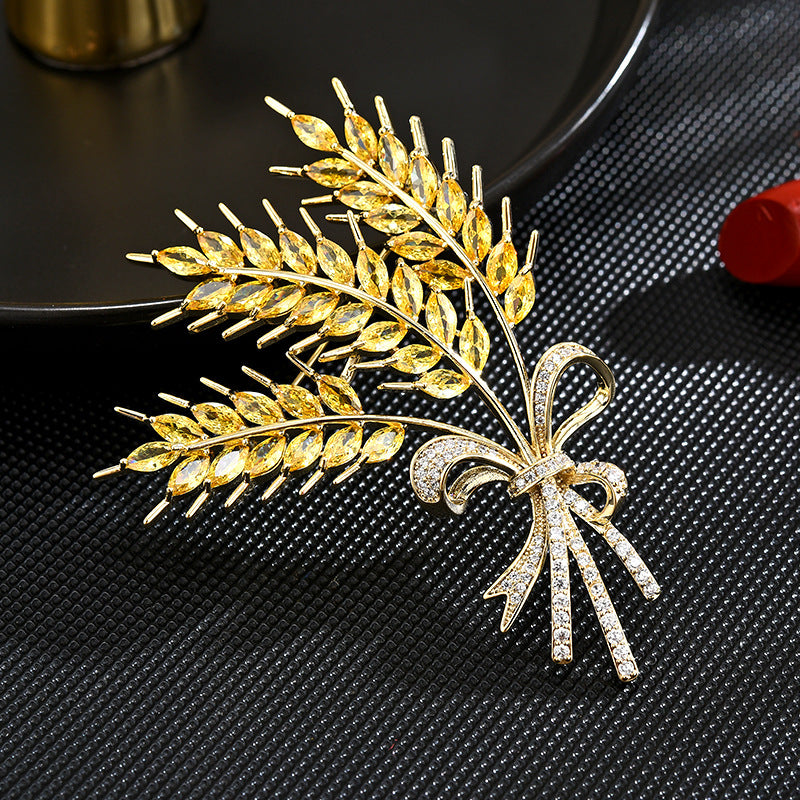 Harvest Ear of Wheat Brooch