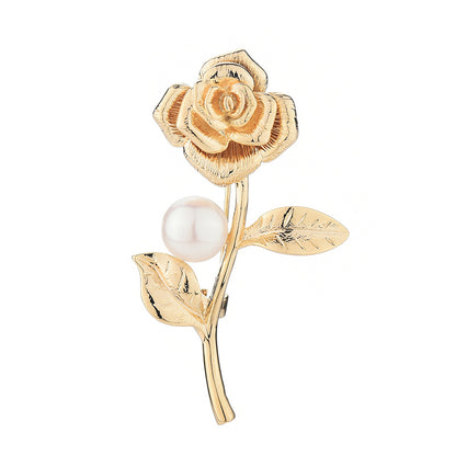 Rose Freshwater Pearl Flower Brooch