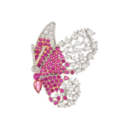 Bicolor Butterfly Brooch