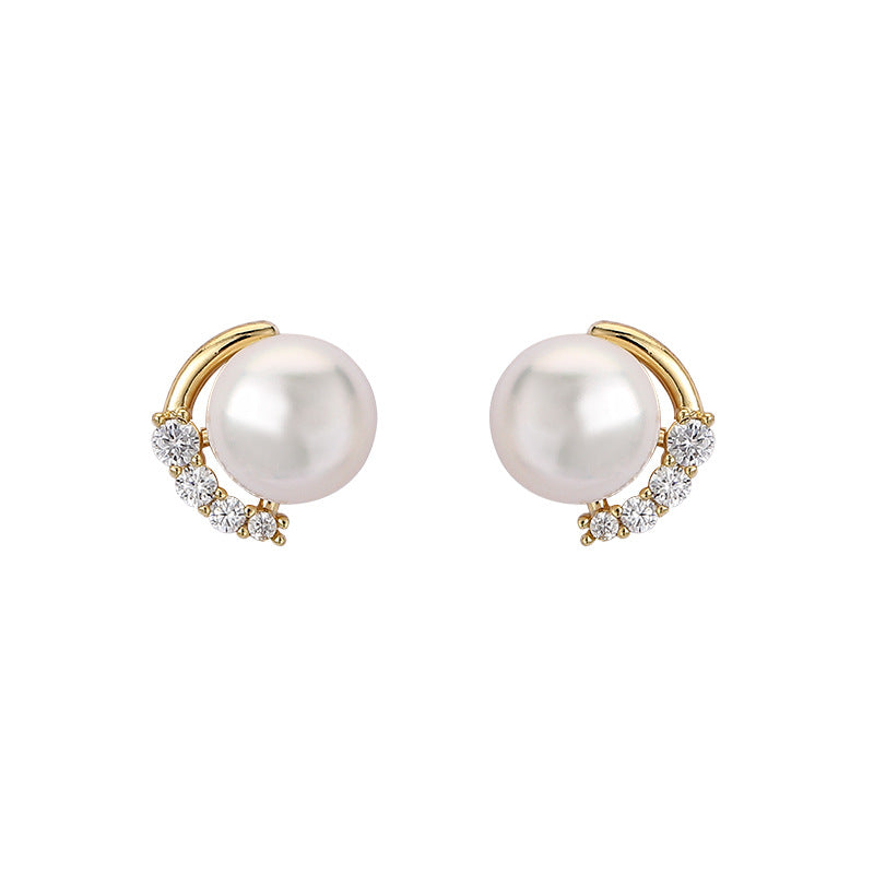 Celestial Harmony Zirconia and Pearl Earrings