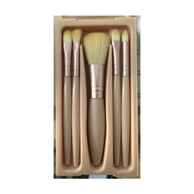 Pink 5 mini Makeup Brushes Travel Set