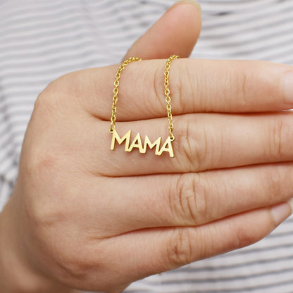 MAMA Block Name Necklace